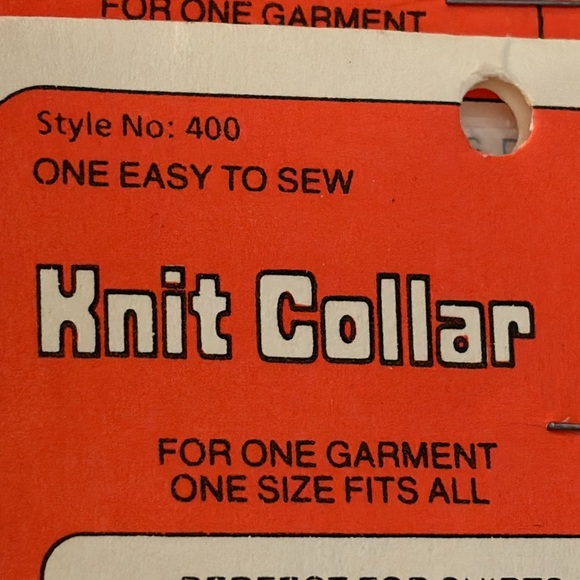 Vintage New old stock 6 Knit Collars 5 white 1 navy factory sealed - Picture 4 of 9